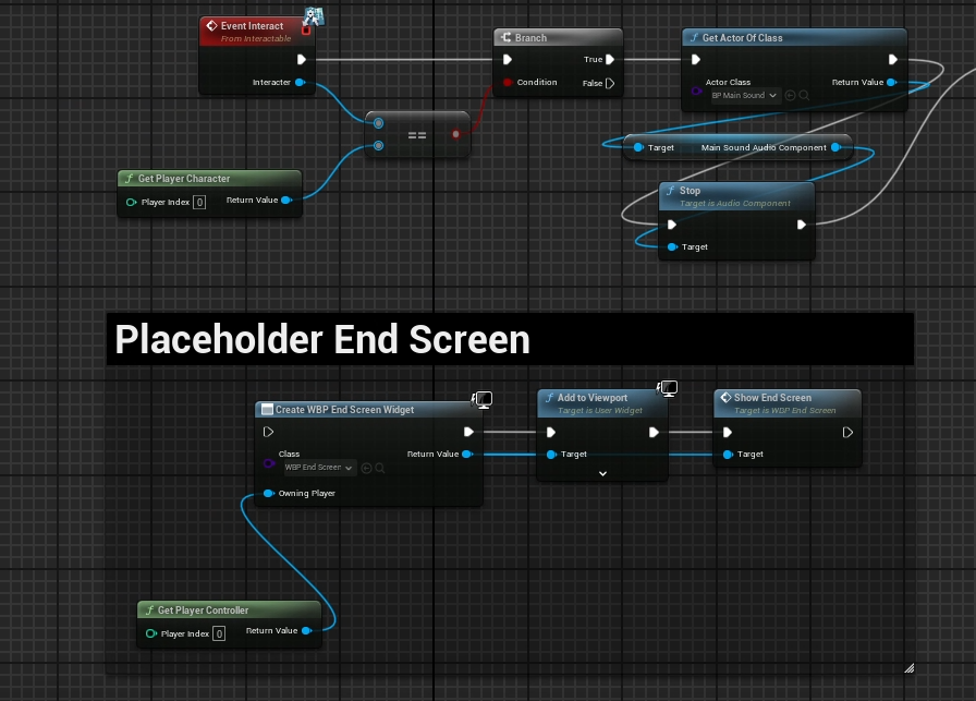 End Game Screen Blueprint